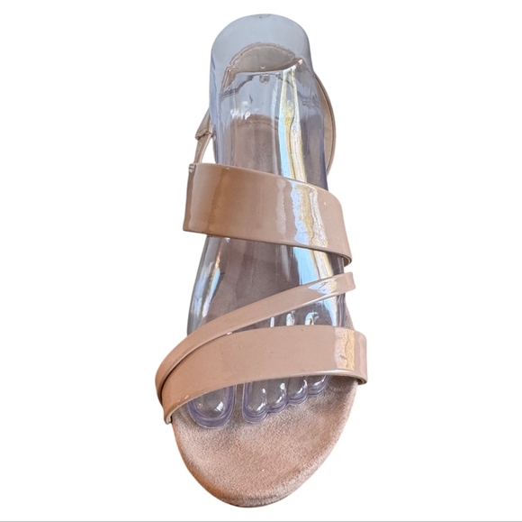 🪻BOGO🪻 Jones New York "Betty" Faux Patent Leather Wedge Sandals Size‎ 9 M - Picture 7 of 14